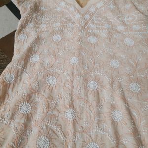 Chikenkari Cotton Kurti