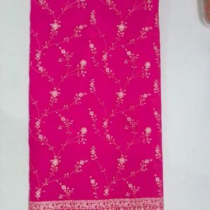 Beautiful Pink Colour Saree