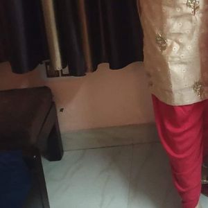 Dhoti Style Silk Blend Suit