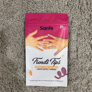 Sanfe - Stick On Nails - Pink French