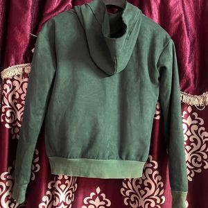 Green Crop Sweatshirt