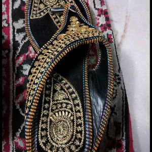 Ethnic Black slipper Jodhpuri