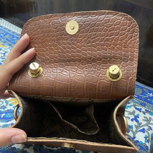 Brown Purse And Sling Bag