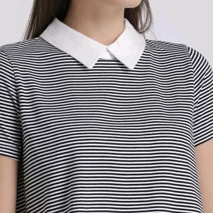 Black And White Striped Tshirt