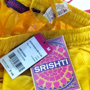 Srishti Pure Cotton Woven Churidar Yellow Payjama