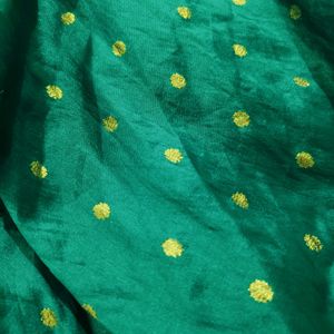 Green Fully Sequenced Skirt For Girls