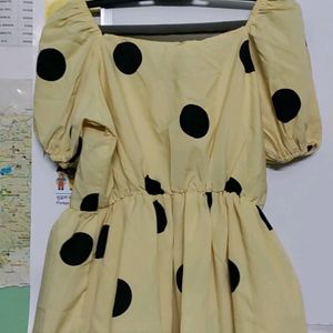 Yellow Polka Dot Top