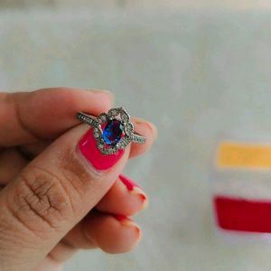 Blue Stone 💙 92.5  Ring Wth Hallmark