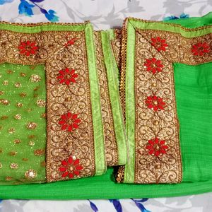 Wedding Saree+New Bags Free