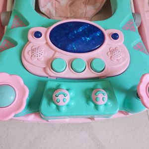 Baby Walker (Light Pink & Sea Green)