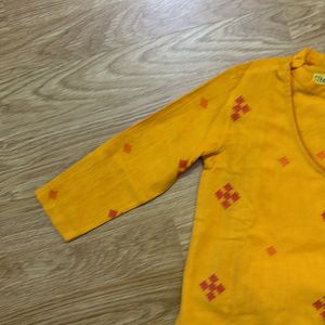 Dhoti Kurta - Yellow Orange