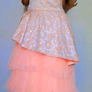 Peach Pink Womens Gown