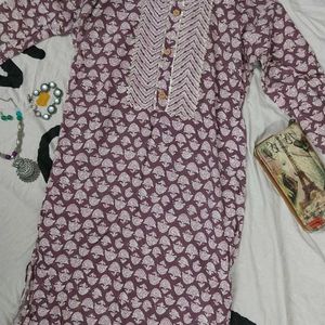 Daily Wear Wine Colour Kurti