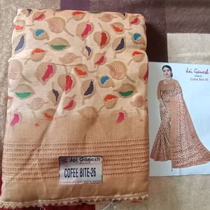 Light Coffee Color Saree