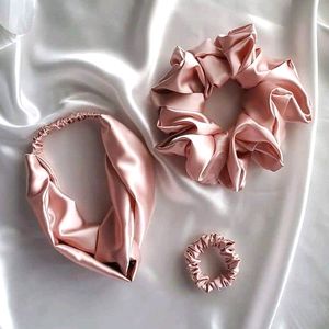 Combo Satin Scrunchies And Headband