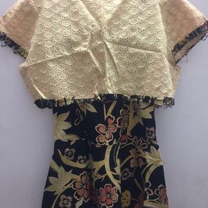 Black & Yellow Floral Dress