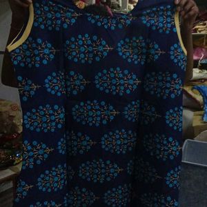 Blue Colour Fully Embroidery Kurti