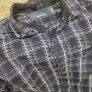 Highlander Checked Shirt Navy Blue