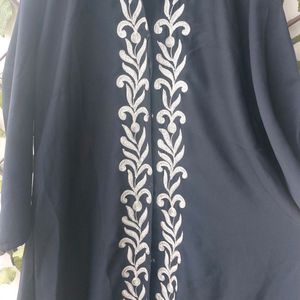 Embroidered Abaya With Matching Stole