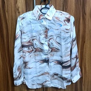 Printed Satin Shirt