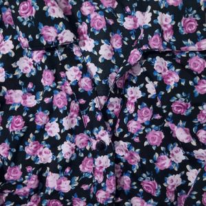 Y2k  Pinteresty Floral Print Shirt