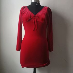 Dreeses/ Red Velvet Dress