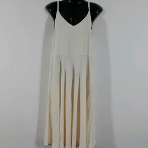 Cream Flared Long Dress