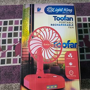 LightKing Rechargeable Portable Fan with Ligh