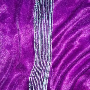 BRAND NEW PURPLE NET SAREE