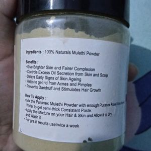 Mulethi Powder For All Type Of Skin & Hair + One Freebies