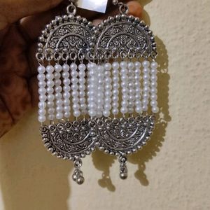 Silver Beads Earrings