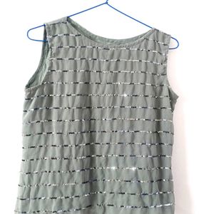 Grey Party Wear Top