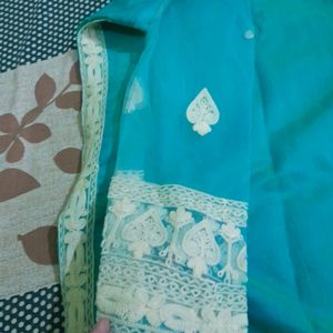 Sea Green Suit + Dupatta ( Net)