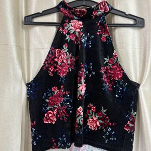 Velvet Floral Top