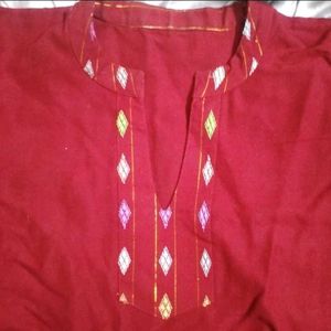 Warm Maroon Tunic Top