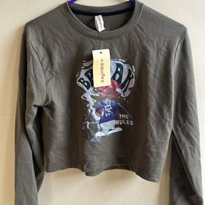 Olive Printed Pullover Tshirt