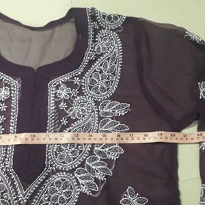 Lucknawi Chikankari Kurta With Inner