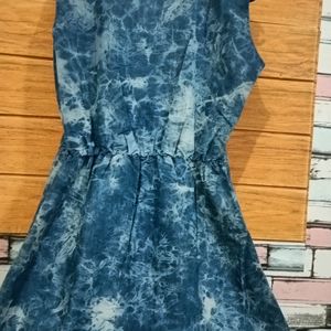 A Denim Long Midi Dress In Msize For 36 Bust.