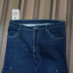 DG-1 Size-32 Cargo Straight Women Denim Jeans