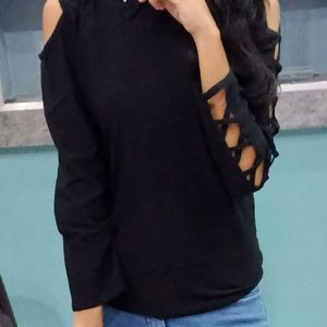 Black Off Shoulder Top