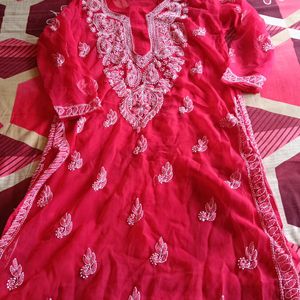 Chikankari kurti with inner