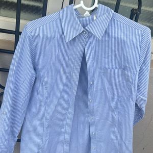 Formal Blue Stripe T Shirt… Perfect For Office