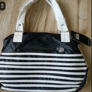 New Monochrome Black And White Handbag