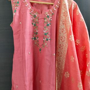 New Unused Partywear Cutdana Work Banarsi Dupatta