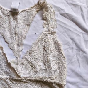 Off-white Lacey Bralet Top