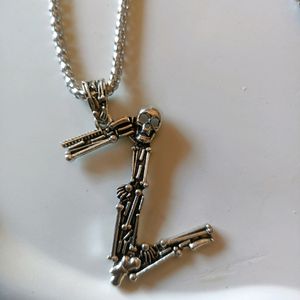 Gothic Z Letter Pendant Chain