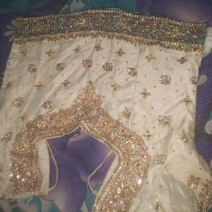 Chiffon Bridel  Lahenga With Blouse And Dupatta