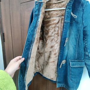 Denim Long Winter Jacket