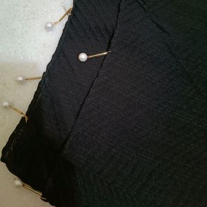 Plain Black Dupatta