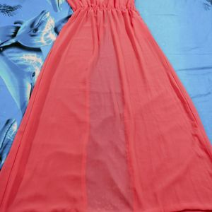 Women's Coral Maxi Dress